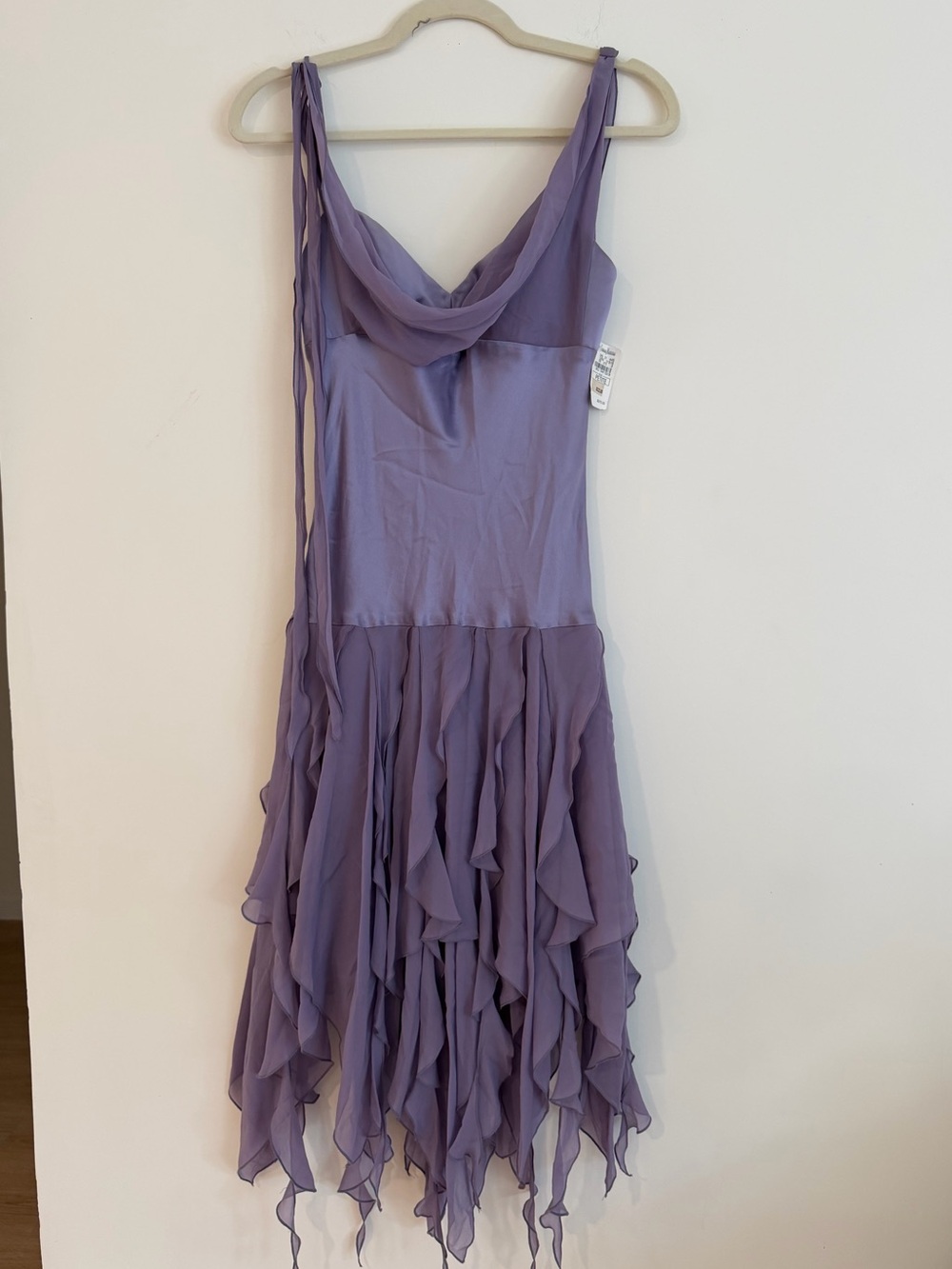 Dina Bar-el vintage deadstock lavender fairy dress size P RARE 100% silk